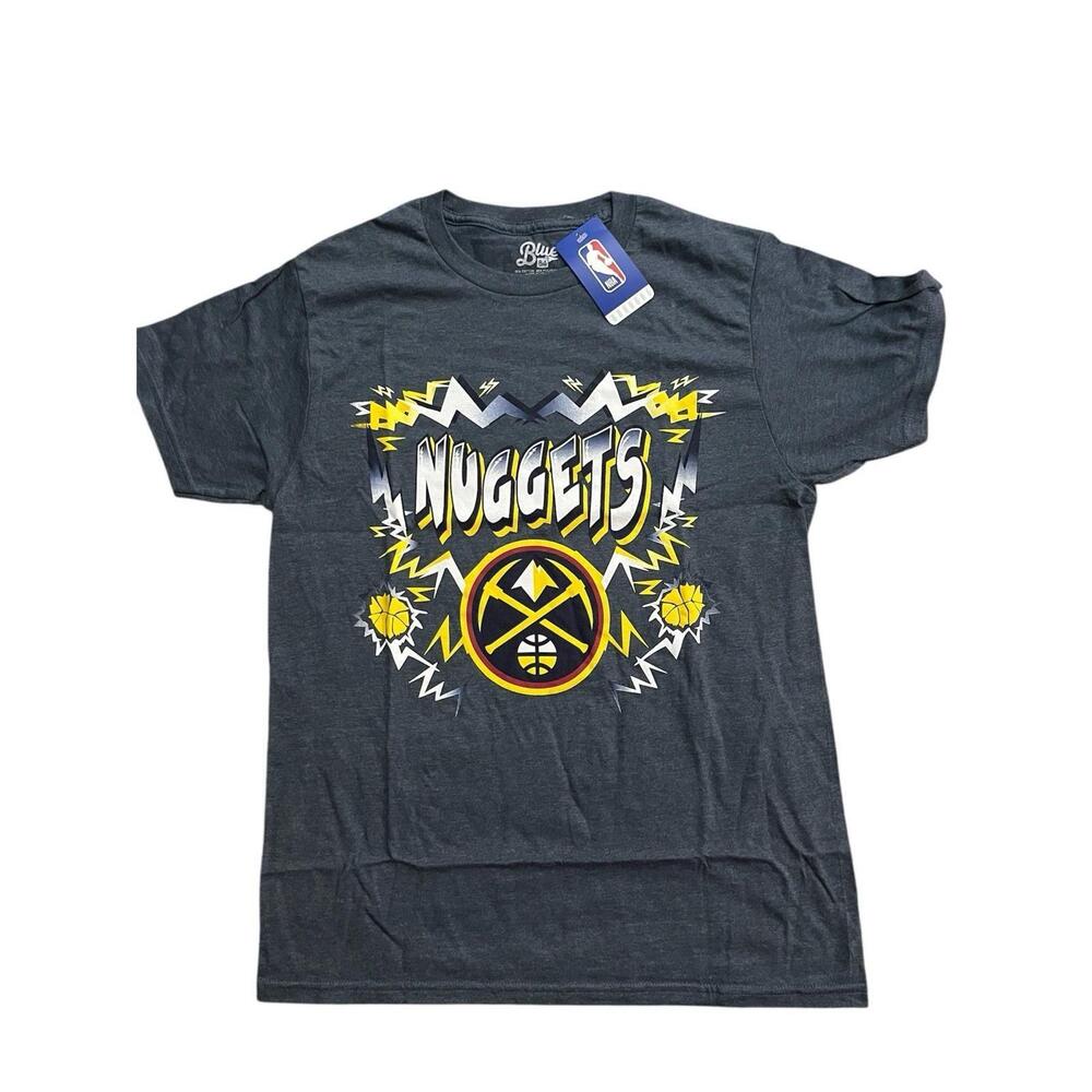 Nwt Mens Denver Nuggets Nba Apparel Tee - Medium - Heathered Blue